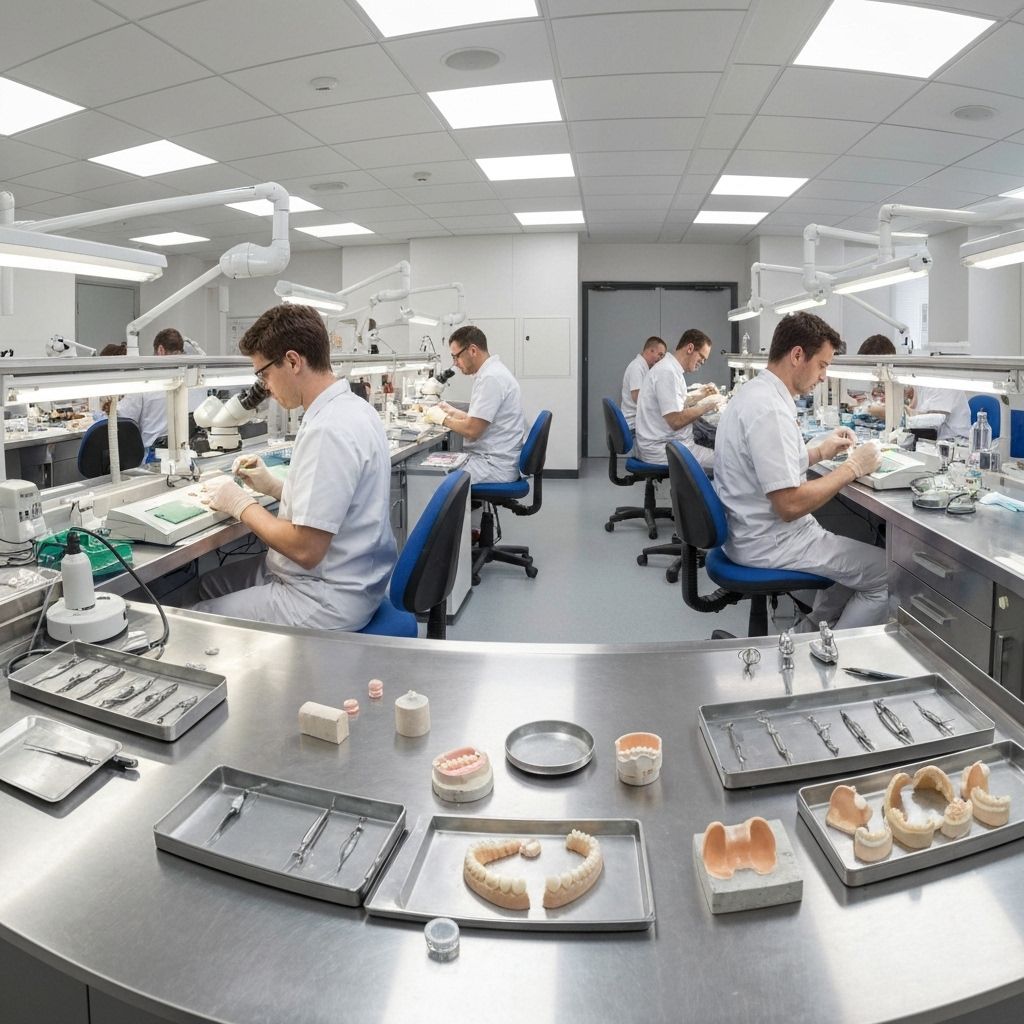 Dental lab workflow illustration